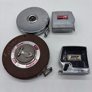 Vtg Lufkin Westcraft Evans & Co Metal Tape Measures‎ Collectible Tool 4 In Lot